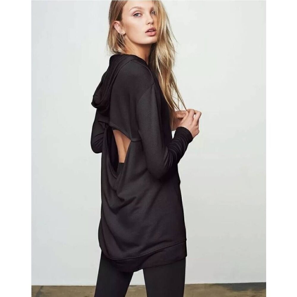 Victoria Sport by Victoria's Secret Open Back Hooded Fleece Tunic Top